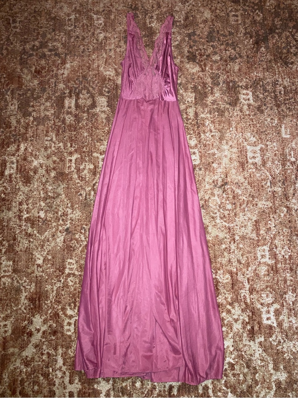 Olga Pink Lace Slip & Robe Set - Picture 2 of 9